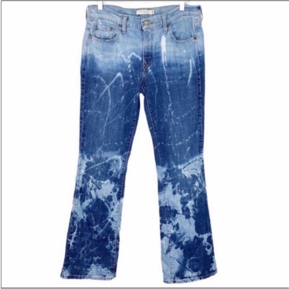 LEVI’S 515 bleached splattered tie dye jeans 8 - Picture 2 of 8